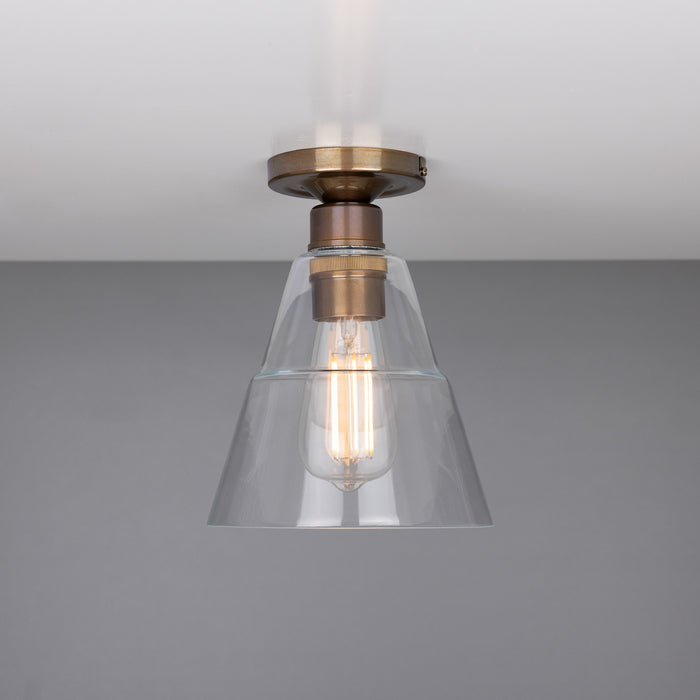 Mullan Lighting - MLCF15ANTBRS - One Light Flush Mount - Rigale - Antique Brass
