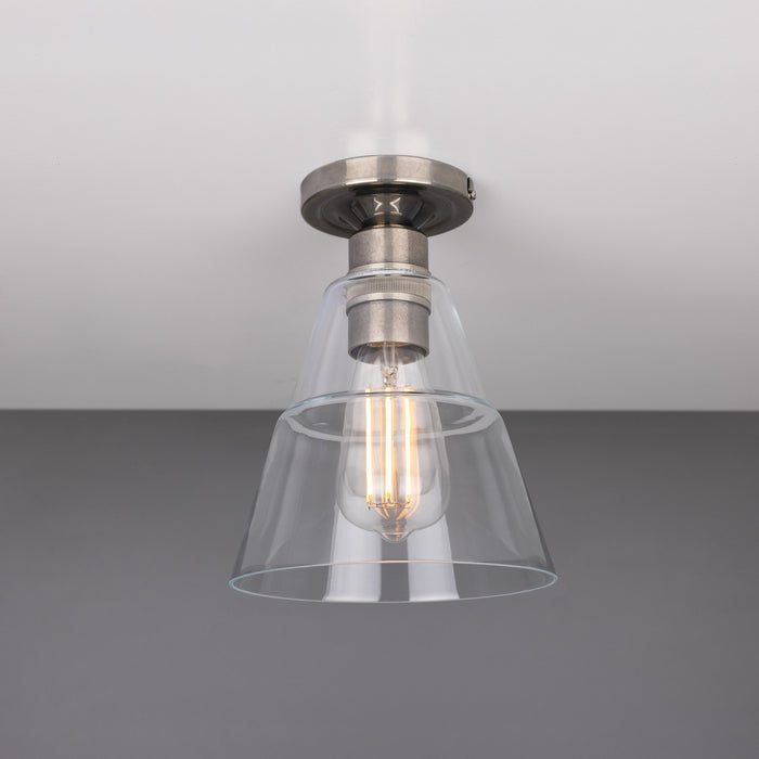 Mullan Lighting - MLCF15ANTSLV - One Light Flush Mount - Rigale - Antique Silver