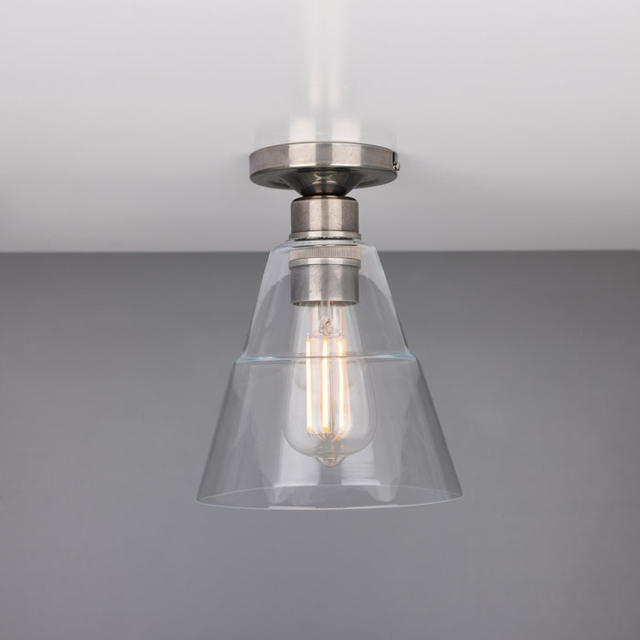 Mullan Lighting - MLCF15ANTSLV - One Light Flush Mount - Rigale - Antique Silver