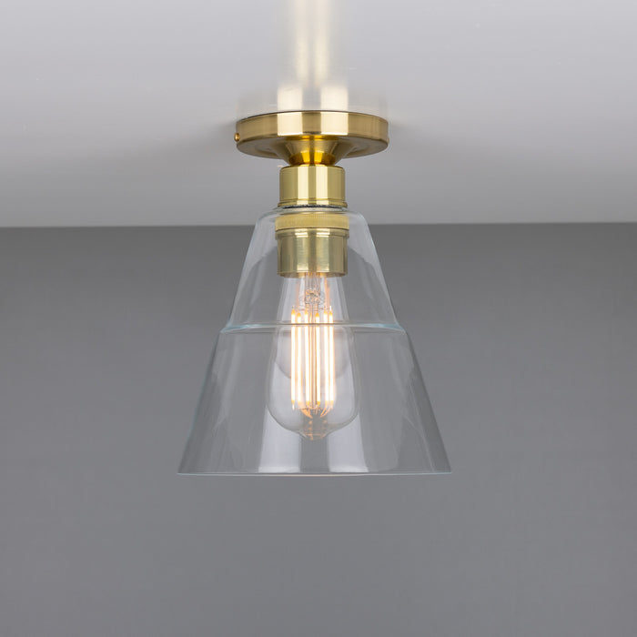 Mullan Lighting - MLCF15POLBRS - One Light Flush Mount - Rigale - Polished Brass
