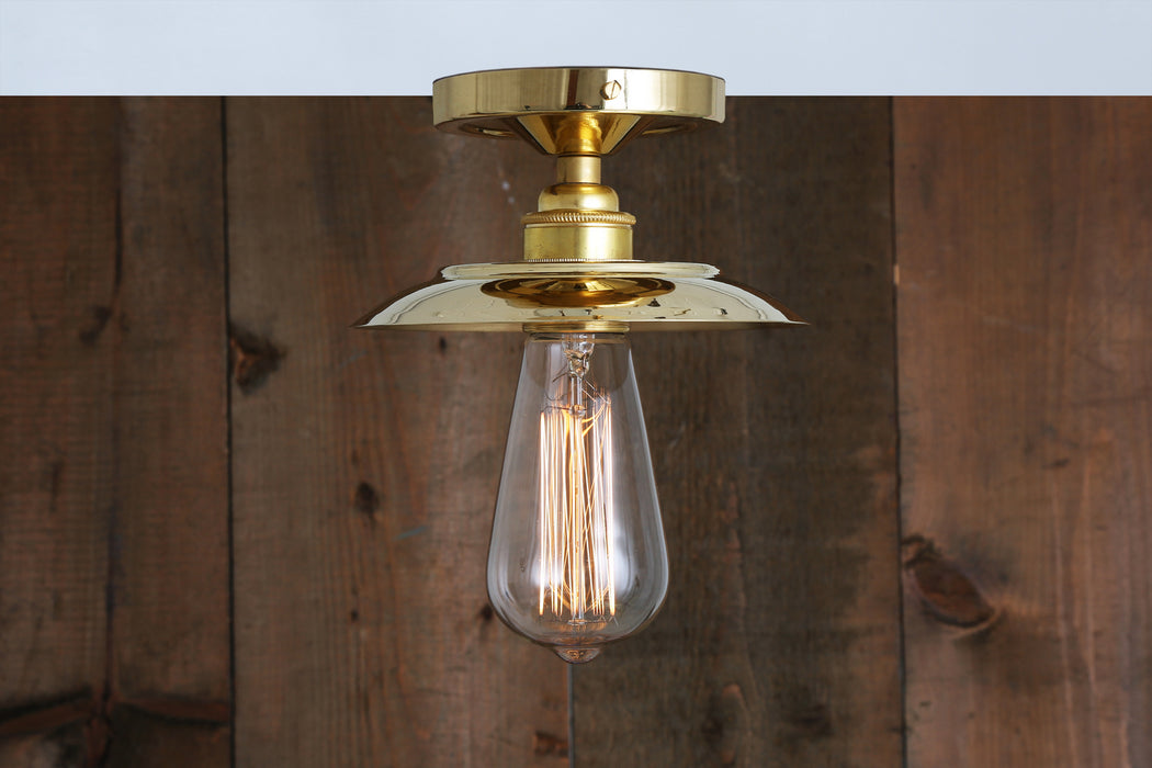 Mullan Lighting - MLCF17POLBRS - One Light Flush Mount - Reznor - Polished Brass