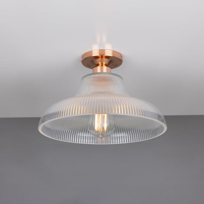 Mullan Lighting - MLCF18POLCOP - One Light Flush Mount - Mono - Polished Copper