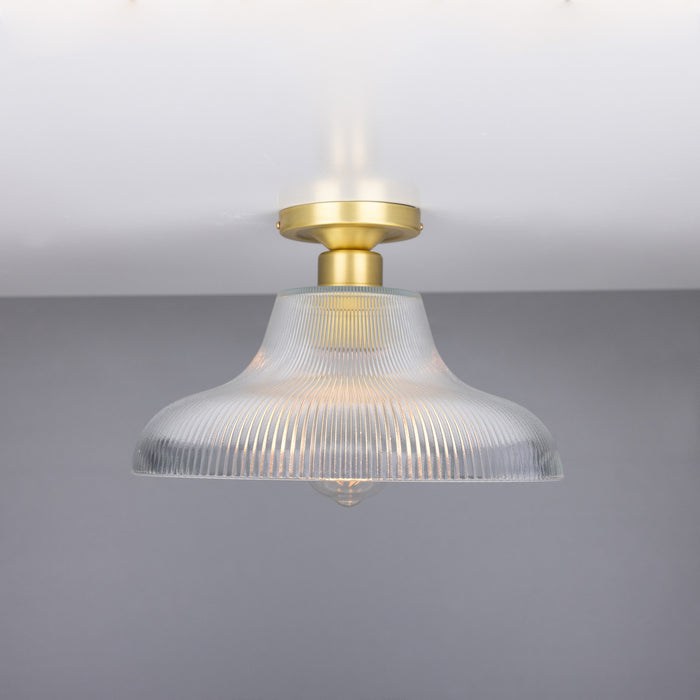 Mullan Lighting - MLCF18SATBRS - One Light Flush Mount - Mono - Satin Brass
