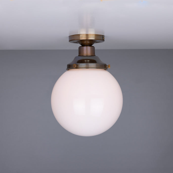 Mullan Lighting - MLCF28ANTBRS - One Light Flush Mount - Yerevan - Antique Brass