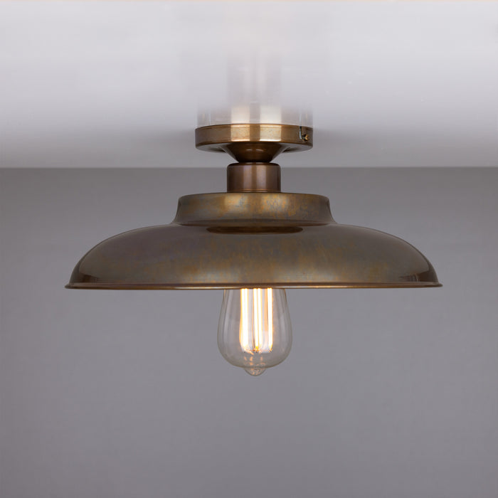 Mullan Lighting - MLCF31ANTBRS - One Light Flush Mount - Telal - Antique Brass