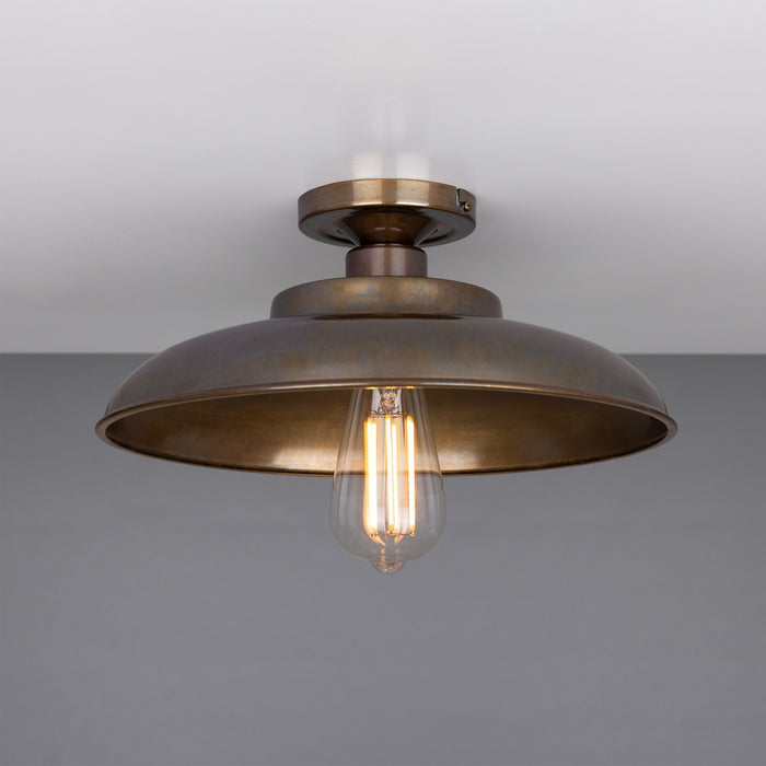Mullan Lighting - MLCF31ANTBRS - One Light Flush Mount - Telal - Antique Brass