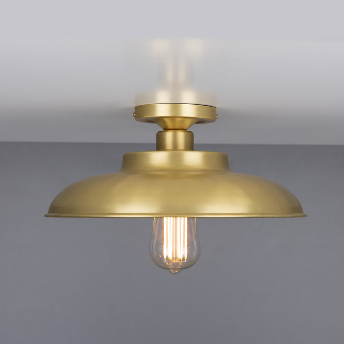 Mullan Lighting - MLCF31SATBRS - One Light Flush Mount - Telal - Satin Brass