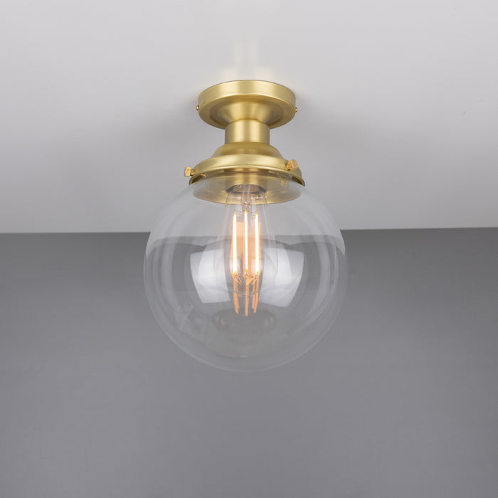 Mullan Lighting - MLCF33SATBRS - One Light Flush Mount - Riad - Satin Brass