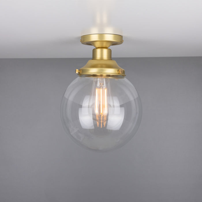Mullan Lighting - MLCF33SATBRS - One Light Flush Mount - Riad - Satin Brass