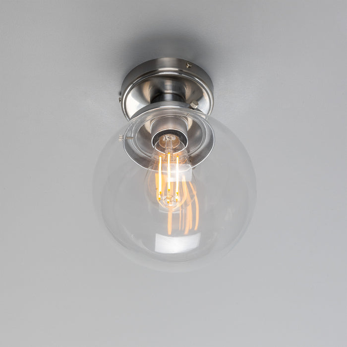 Mullan Lighting - MLCF33SATCHR - One Light Flush Mount - Riad - Satin Chrome