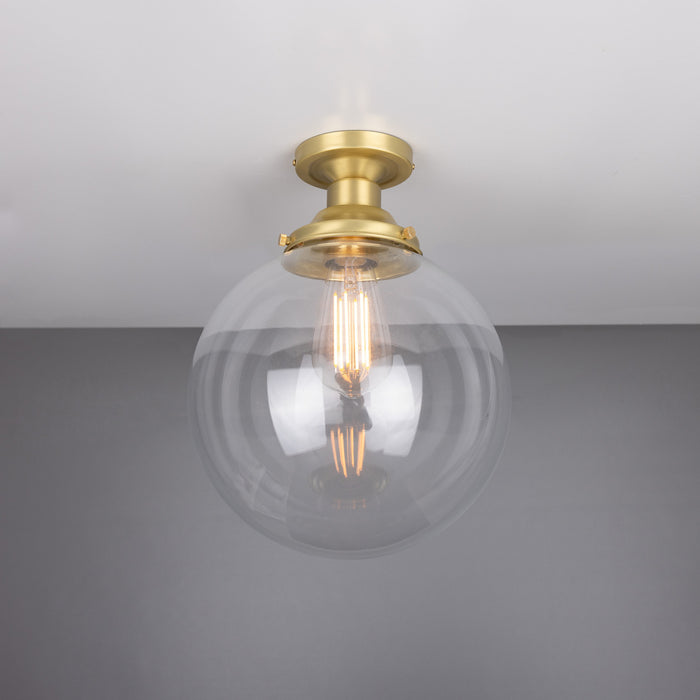 Mullan Lighting - MLCF34SATBRS - One Light Flush Mount - Riad - Satin Brass