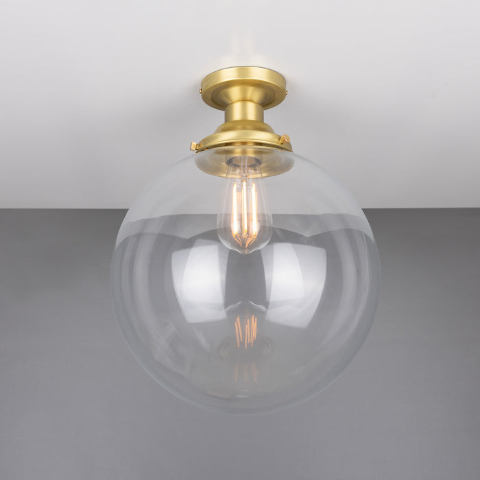 Mullan Lighting - MLCF35SATBRS - One Light Flush Mount - Riad - Satin Brass