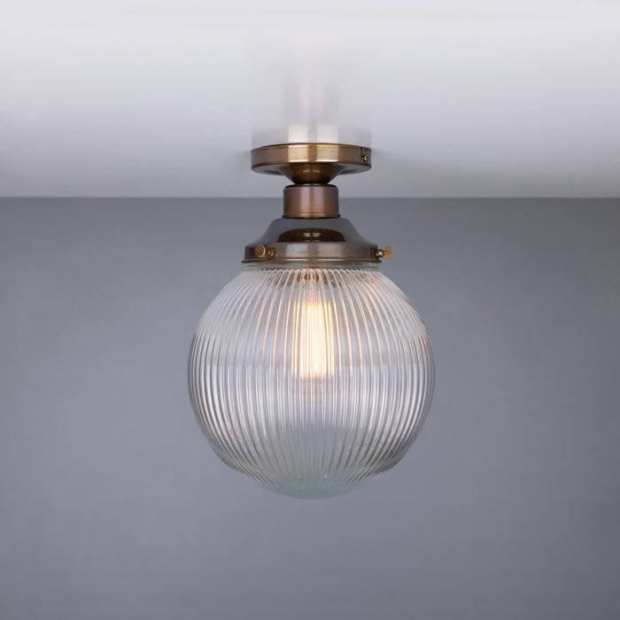 Mullan Lighting - MLCF37ANTBRS - One Light Flush Mount - Stanley - Antique Brass