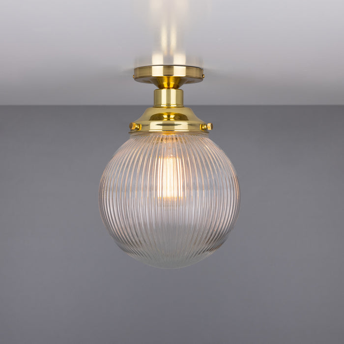Mullan Lighting - MLCF37POLBRS - One Light Flush Mount - Stanley - Polished Brass