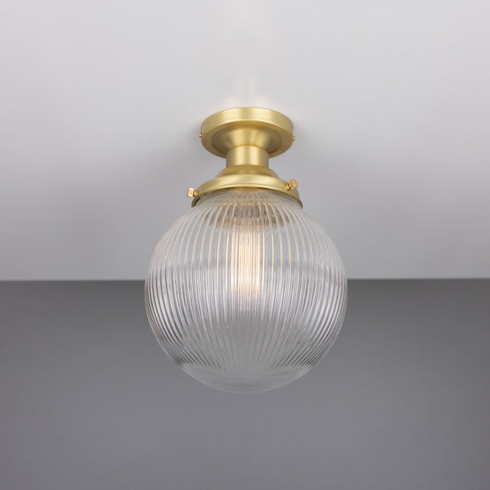 Mullan Lighting - MLCF37SATBRS - One Light Flush Mount - Stanley - Satin Brass