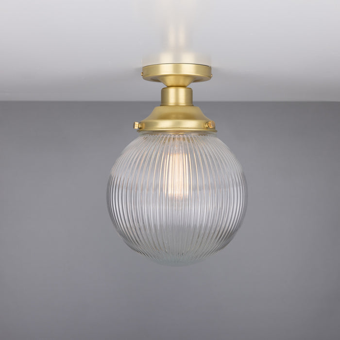 Mullan Lighting - MLCF37SATBRS - One Light Flush Mount - Stanley - Satin Brass