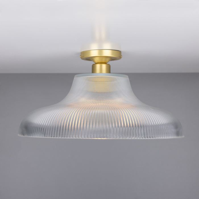 Mullan Lighting - MLCF39SATBRS - One Light Flush Mount - Mono - Satin Brass