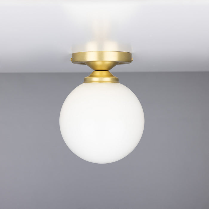 Mullan Lighting - MLCF40SATBRS - One Light Flush Mount - Yaounde - Satin Brass