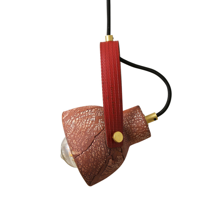 Mullan Lighting - MLCMP026SATBRSRED - One Light Pendant - Pera - Satin Brass
