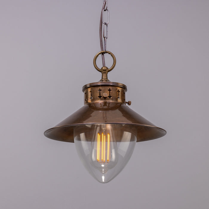 Mullan Lighting - MLP034ANTBRS - One Light Pendant - Boyd - Antique Brass