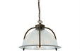 Mullan Lighting - MLP058ANTBRS - One Light Pendant - Bousta - Antique Brass & Bronze Ring