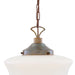 Mullan Lighting - MLP117ANTBRS - One Light Pendant - Schoolhouse - Antique Brass