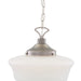 Mullan Lighting - MLP117ANTSLV - One Light Pendant - Schoolhouse - Antique Silver