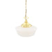Mullan Lighting - MLP117POLBRS - One Light Pendant - Schoolhouse - Polished Brass