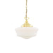 Mullan Lighting - MLP117POLBRS - One Light Pendant - Schoolhouse - Polished Brass