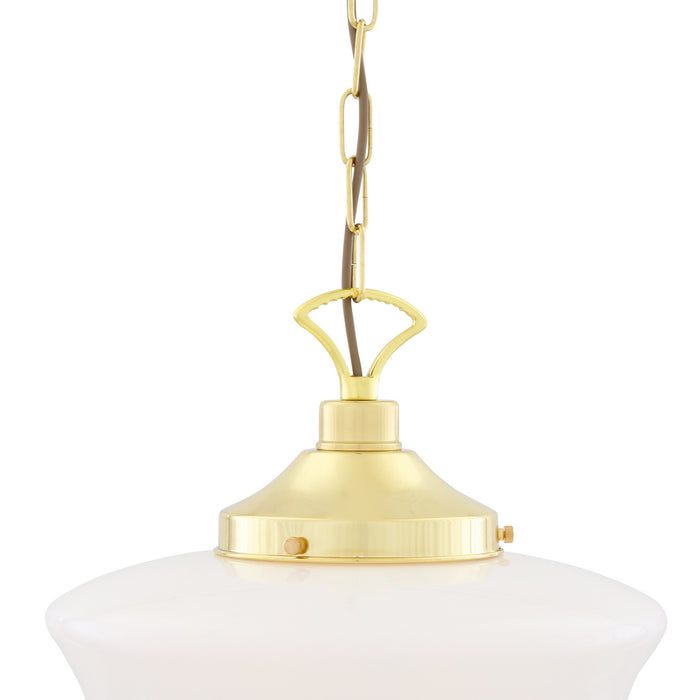 Mullan Lighting - MLP117POLBRS - One Light Pendant - Schoolhouse - Polished Brass