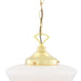 Mullan Lighting - MLP117POLBRS - One Light Pendant - Schoolhouse - Polished Brass