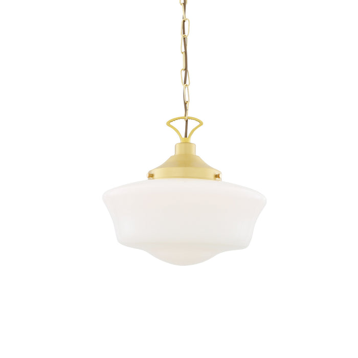 Mullan Lighting - MLP117SATBRS - One Light Pendant - Schoolhouse - Satin Brass
