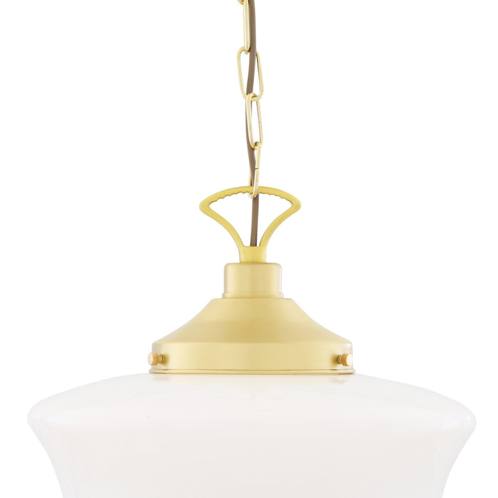 Mullan Lighting - MLP117SATBRS - One Light Pendant - Schoolhouse - Satin Brass