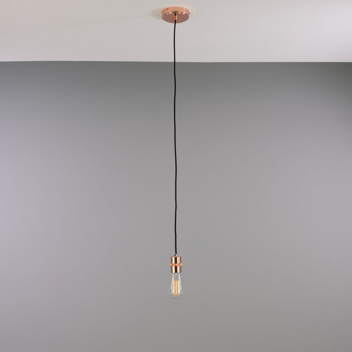 Mullan Lighting - MLP437POLCOP - One Light Pendant - Devon - Polished Copper
