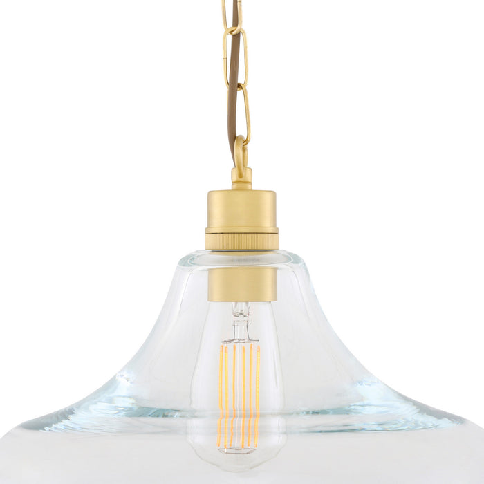 Mullan Lighting - MLP454SATBRS - One Light Pendant - Clifton - Satin Brass