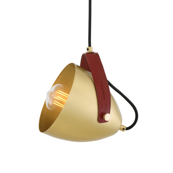 Mullan Lighting - MLP462SATBRSRED - One Light Pendant - Southwark - Satin Brass