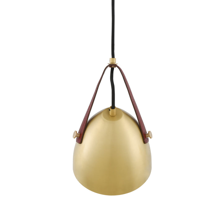 Mullan Lighting - MLP462SATBRSRED - One Light Pendant - Southwark - Satin Brass