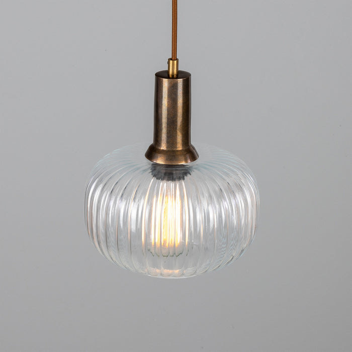 Mullan Lighting - MLP484ANTBRS - One Light Pendant - Nehir - Antique Brass