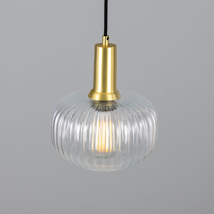 Mullan Lighting - MLP484SATBRS - One Light Pendant - Nehir - Satin Brass