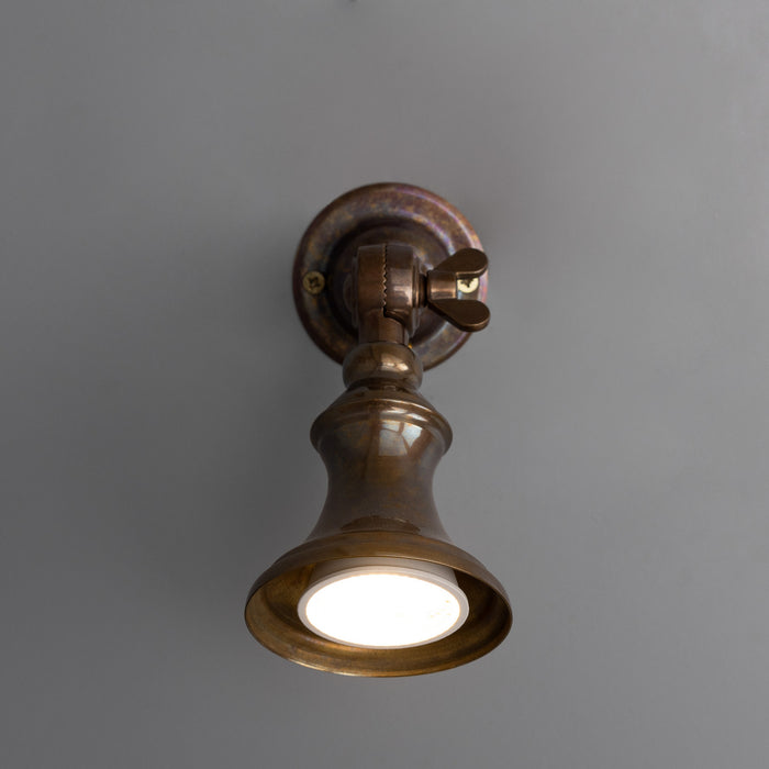 Mullan Lighting - MLSL010ANTBRS - One Light Spot Light - Accra - Antique Brass