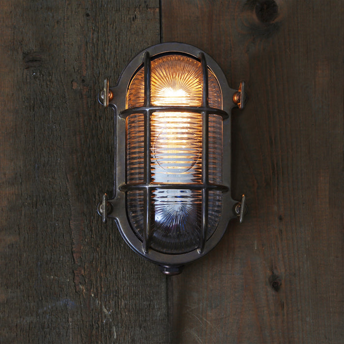 Mullan Lighting - MLWL326ANTBRS - One Light Bulkhead - Ruben - Antique Brass