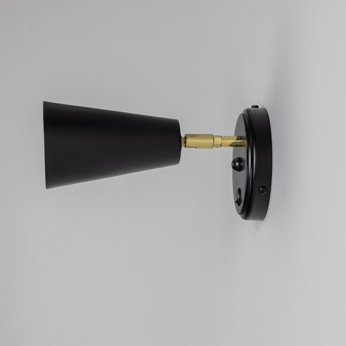 Mullan Lighting - MLWL332PCMBK - One Light Wall Sconce - Cashel - Matt Black / Brass Inner