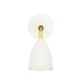 Mullan Lighting - MLWL341PCWTE - One Light Wall Sconce - Lainio - Polished Brass / White Shade & Wall Plate