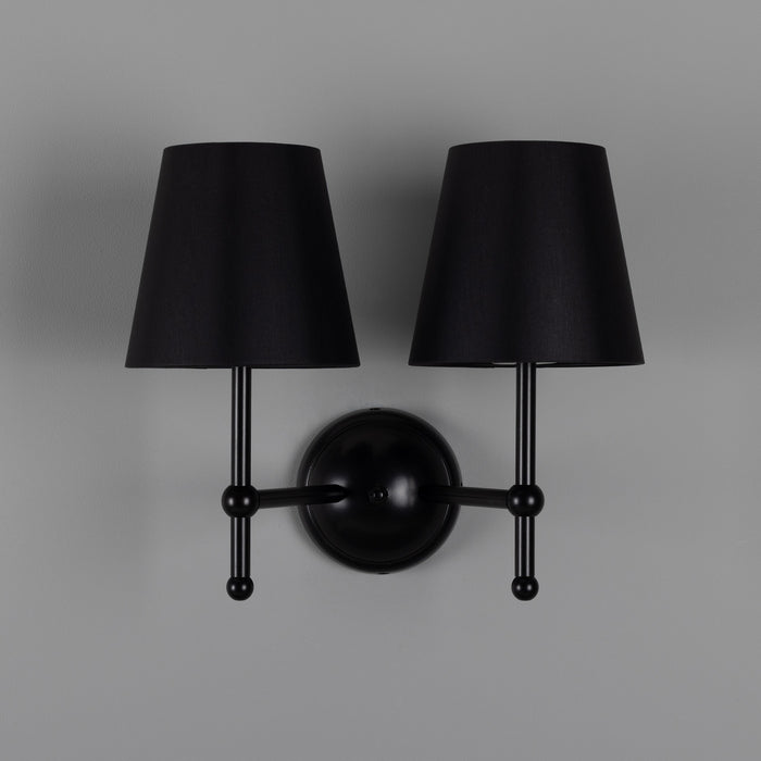 Mullan Lighting - MLWL446PCMBK/MLFS012BLK - Two Light Wall Sconce - Bursa - Matte Black