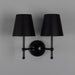 Mullan Lighting - MLWL446PCMBK/MLFS012BLK - Two Light Wall Sconce - Bursa - Matte Black