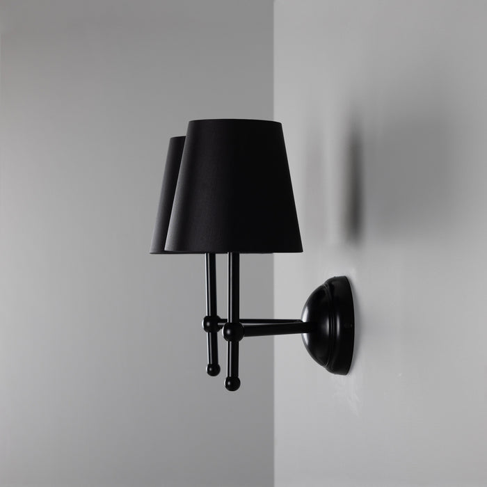 Mullan Lighting - MLWL446PCMBK/MLFS012BLK - Two Light Wall Sconce - Bursa - Matte Black