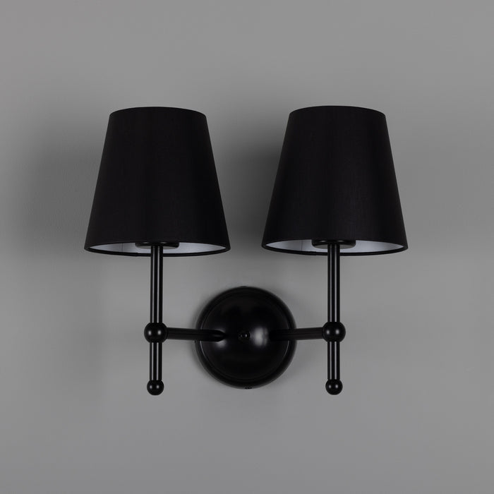 Mullan Lighting - MLWL446PCMBK/MLFS012BLK - Two Light Wall Sconce - Bursa - Matte Black