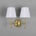 Mullan Lighting - MLWL446SATBRS/MLFS012WTE - Two Light Wall Sconce - Bursa - Satin Brass