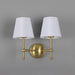 Mullan Lighting - MLWL446SATBRS/MLFS012WTE - Two Light Wall Sconce - Bursa - Satin Brass