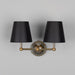 Mullan Lighting - MLWL447ANTBRS/MLFS012BLK - Two Light Wall Sconce - Busan - Antique Brass